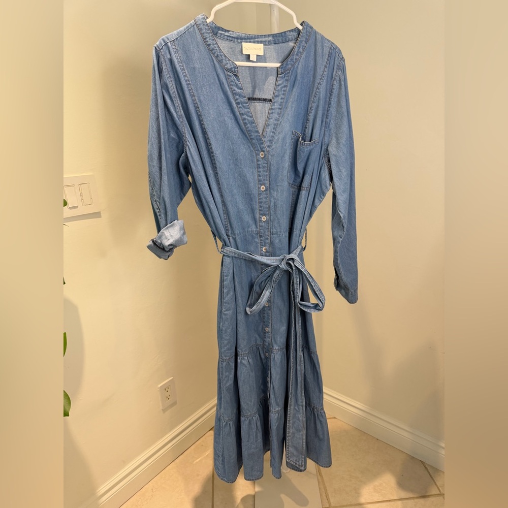 Sugarlips Midi Dress Denim - fits XL - 1X - Picture 3 of 5